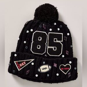NEW! Anthropologie Sporty Patch Embellished Beanie